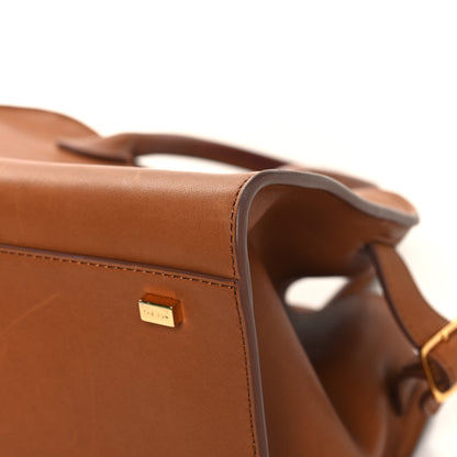 The Row Polished Saddle Calfskin Soft Margaux 10 Bag Cuir 9 of 13