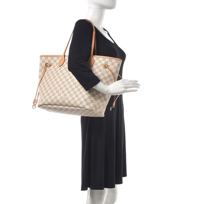 Louis Vuitton Damier Azur Neo Neverfull MM Rose Ballerine 2 of 13