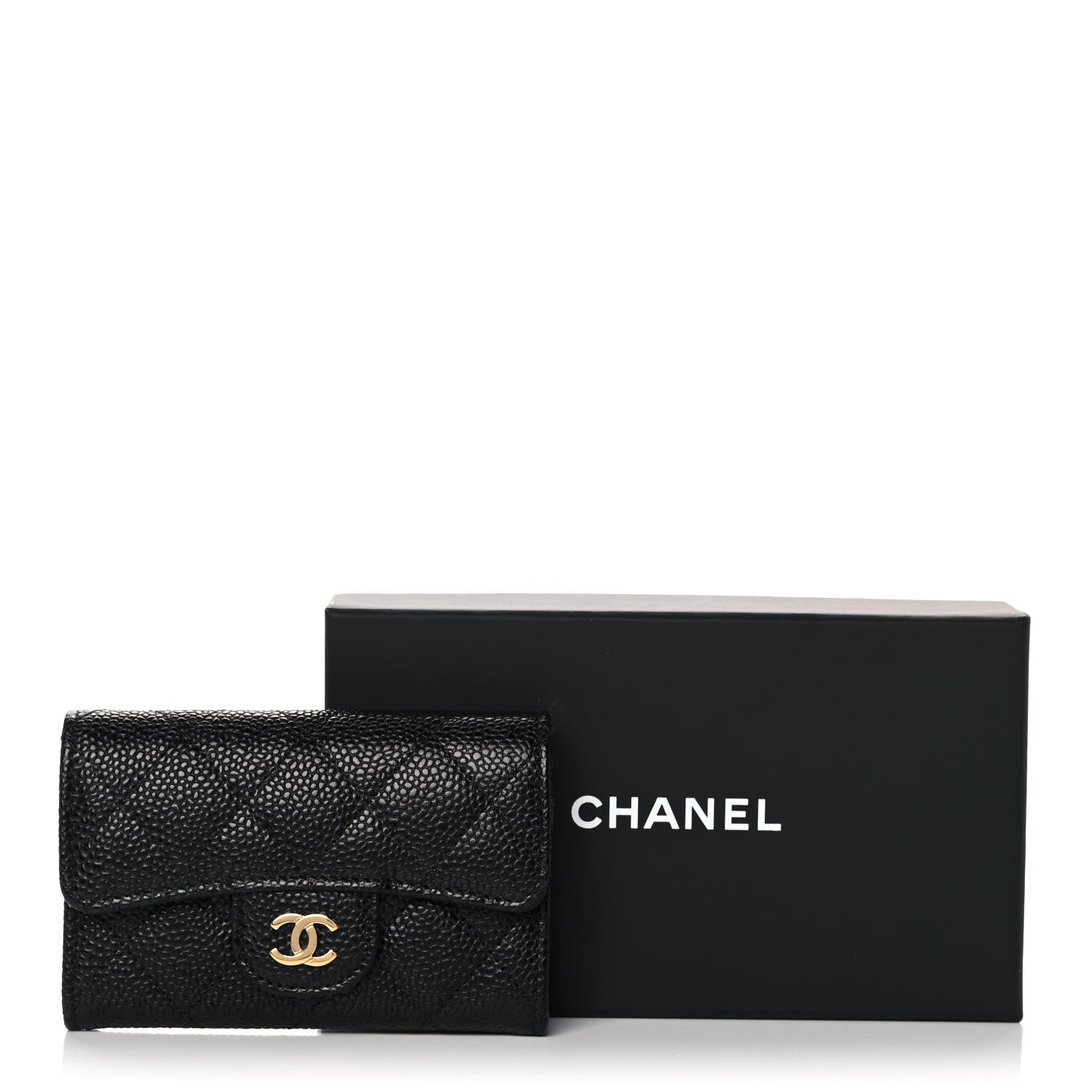Chanel Caviar Quilted Flap Card Holder Black 12 of 12