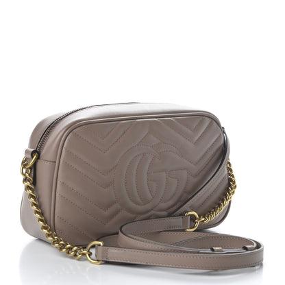 Gucci Calfskin Matelasse Small GG Marmont Chain Shoulder Bag Porcelain Rose 3 of 10