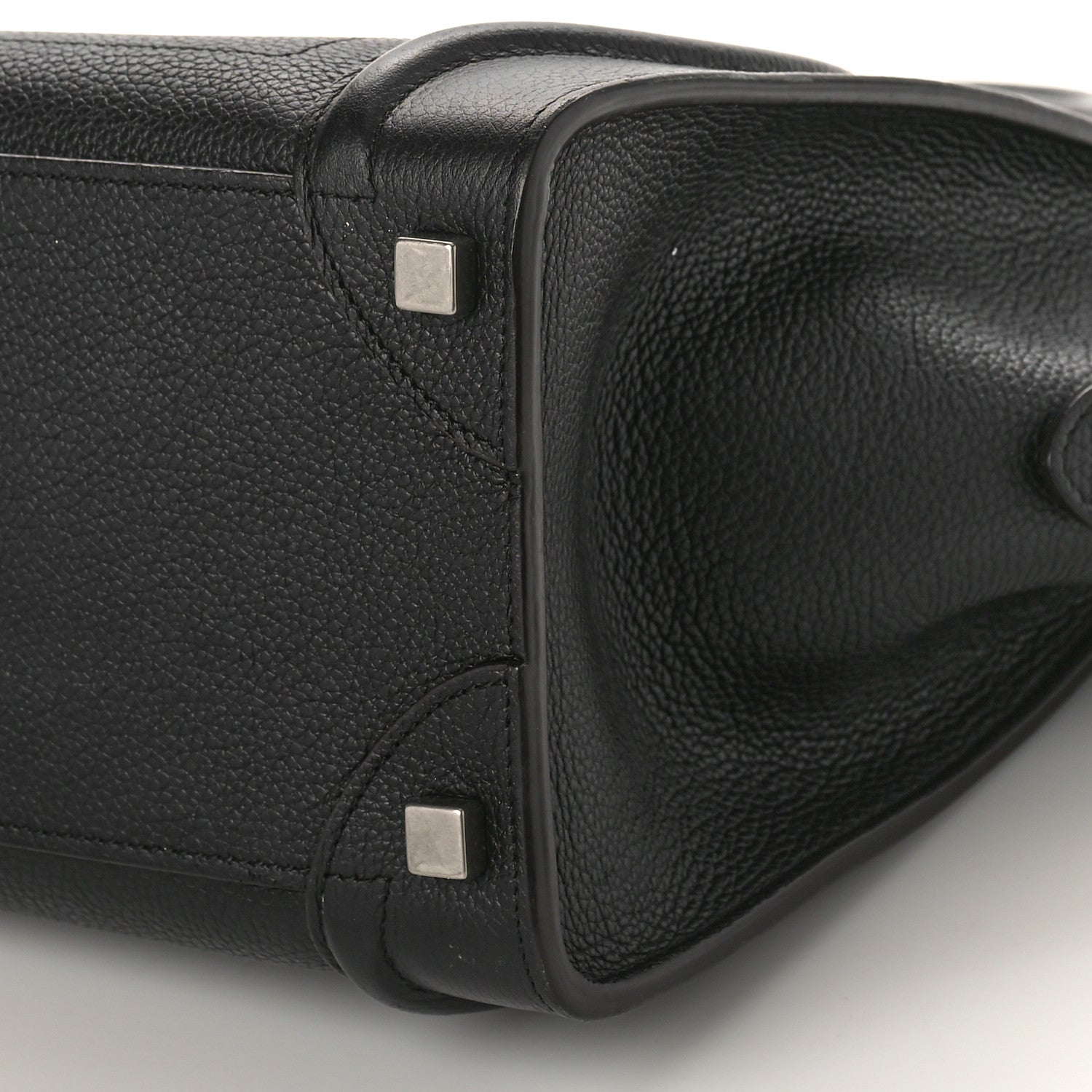 Celine Drummed Calfskin Micro Luggage Black 8 of 9
