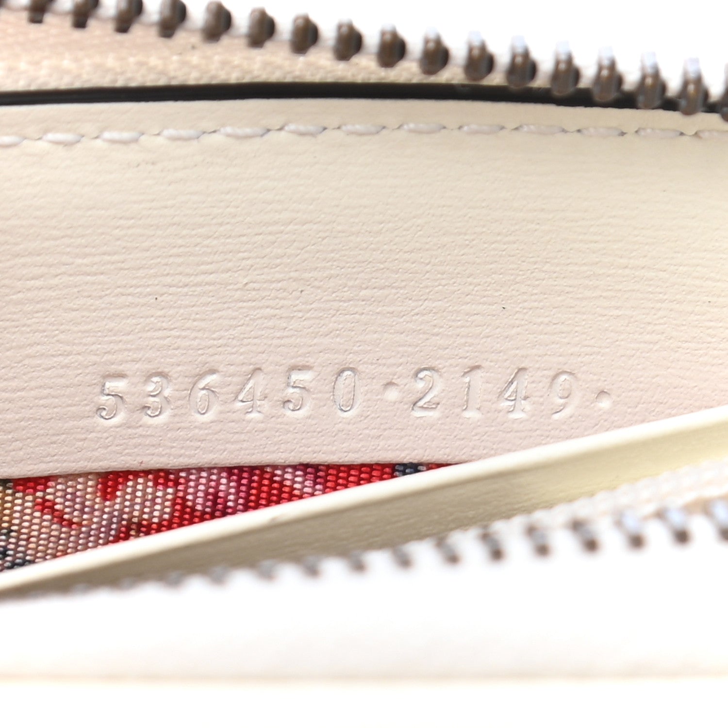 Gucci Calfskin Web Trapuntata GG Zip Around Wallet Off White 7 of 8