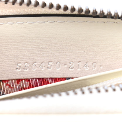 Gucci Calfskin Web Trapuntata GG Zip Around Wallet Off White 7 of 8