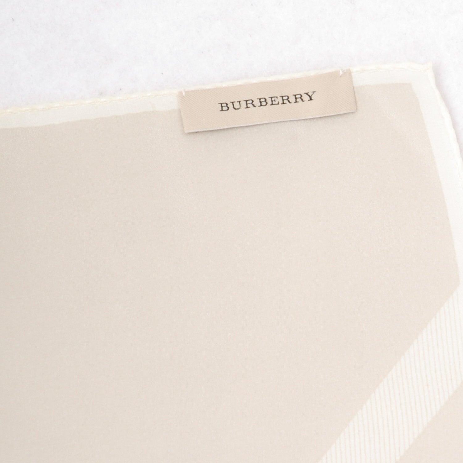 Burberry Silk Giant Check Scarf Pale Stone 4 of 5