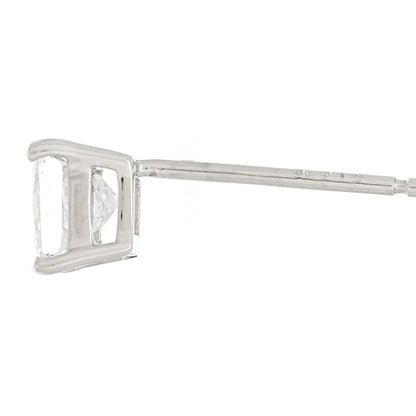 Parker & West by FASHIONPHILE Platinum Diamond .61ct Square Cut Solitaire Earrings 4 of 6