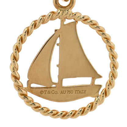 Tiffany 18K Yellow Gold Sailboat Twist Charm 3 of 3