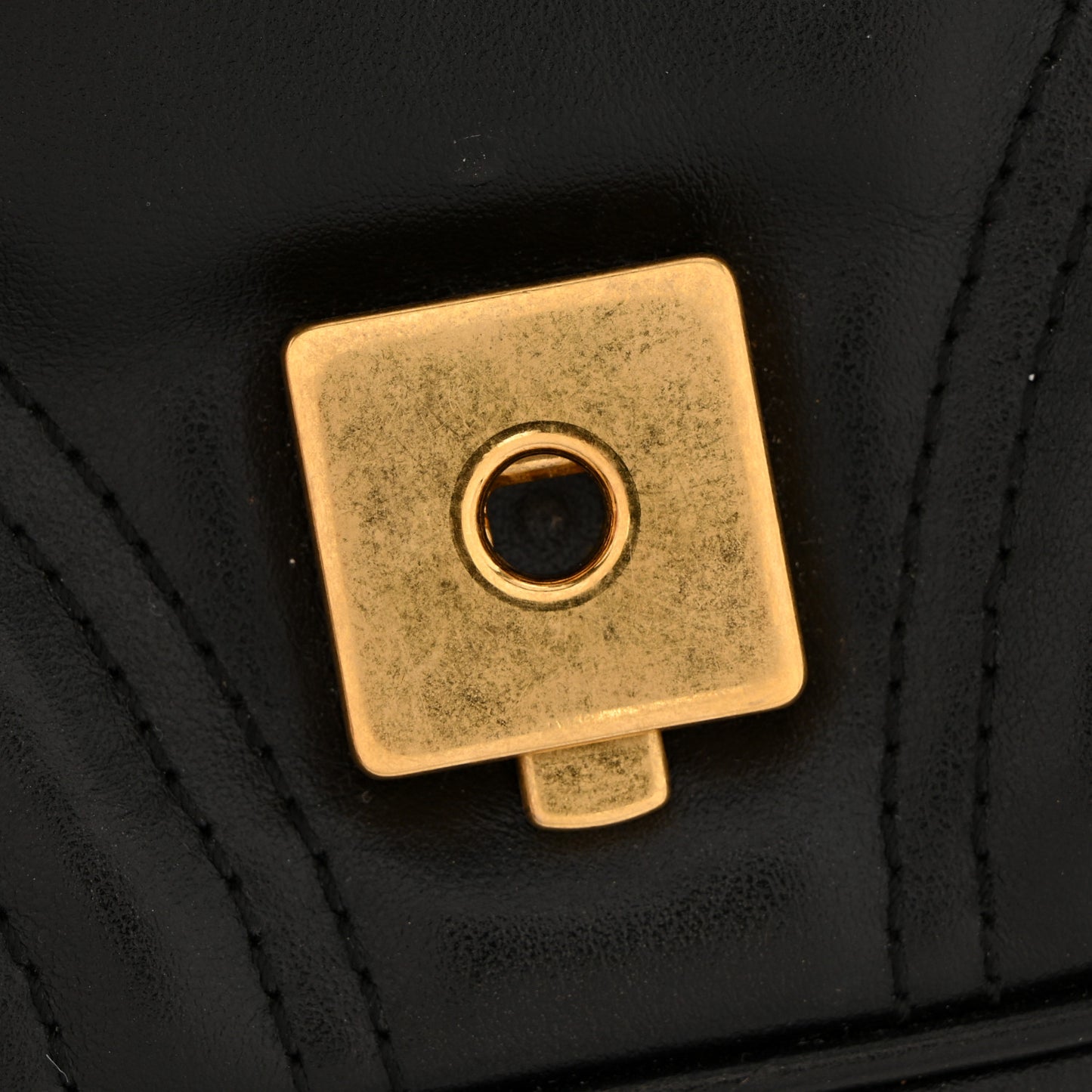 Calfskin Matelasse Mini GG Marmont Shoulder Bag Black