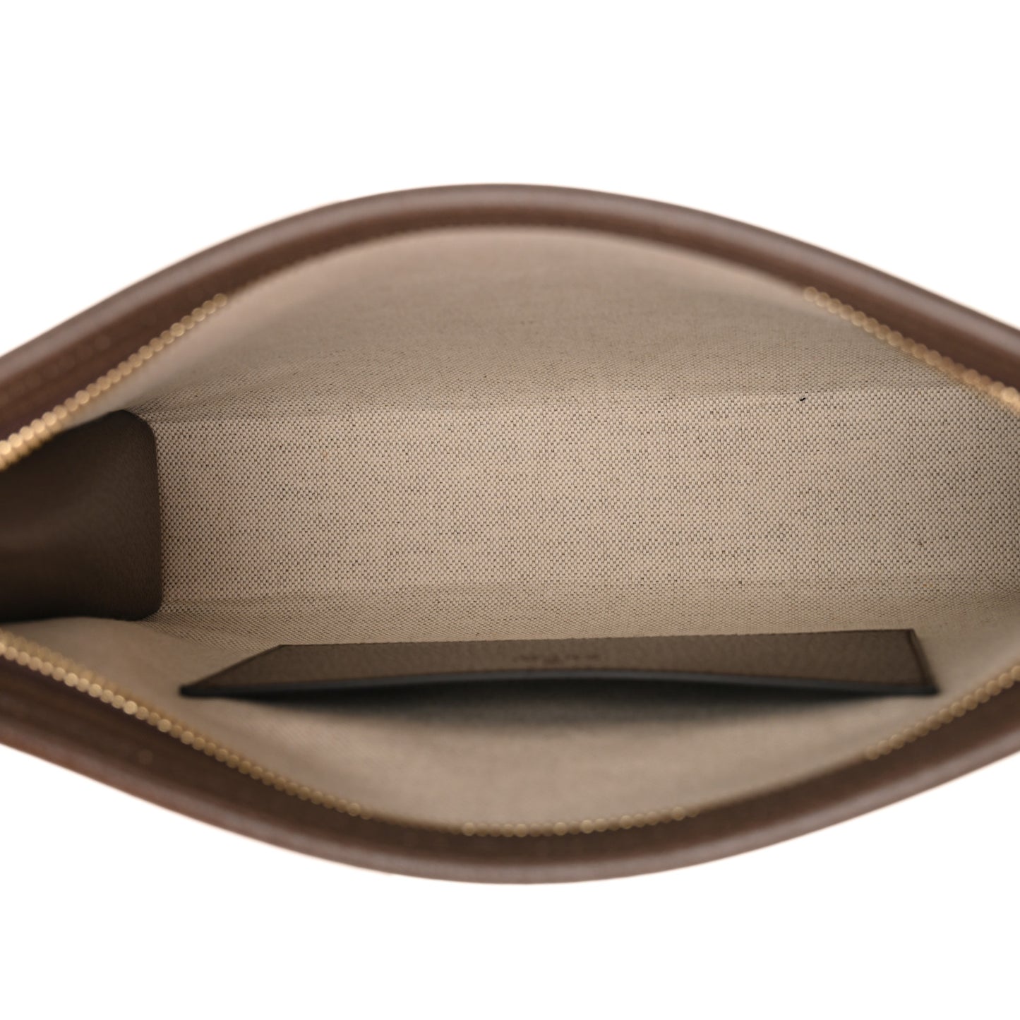 Monogram Jumbo GG Textured Dollar Calfskin Pouch Camel Ebony New Acero