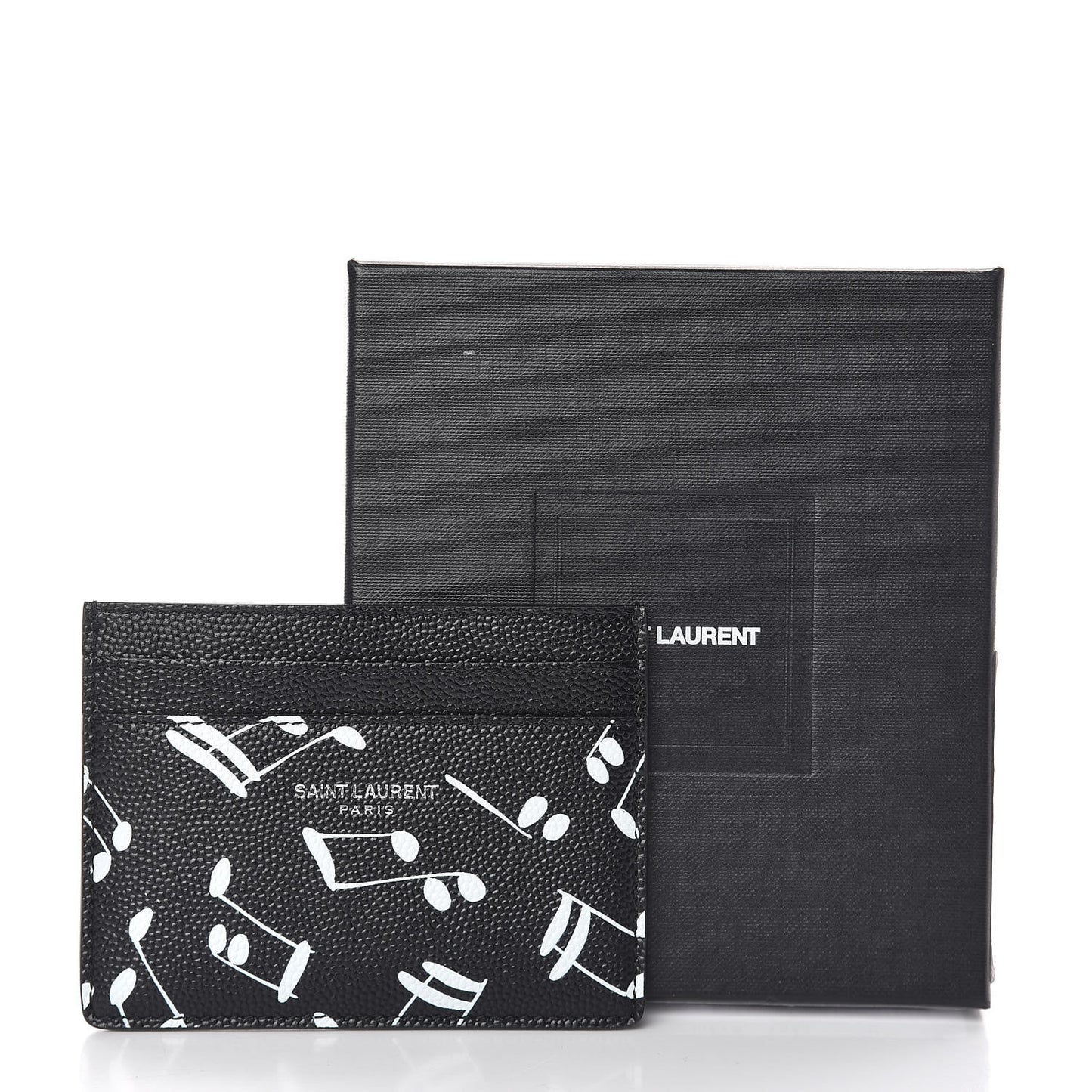 Grain de Poudre Musical Notes Credit Card Case Black
