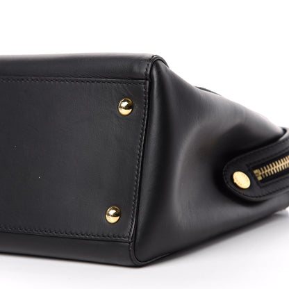 Fendi Vitello Baltico Studded Dotcom Satchel Black 9 of 13