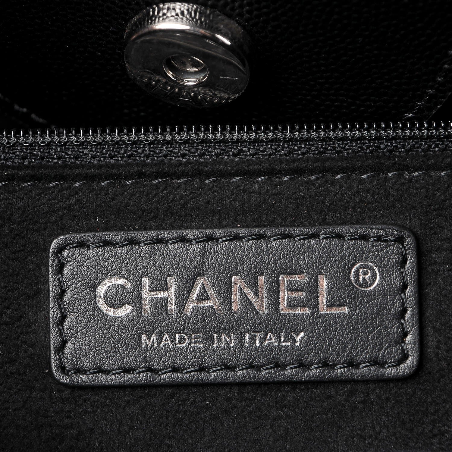 Chanel Caviar Small Studded Deauville Tote Black 7 of 7