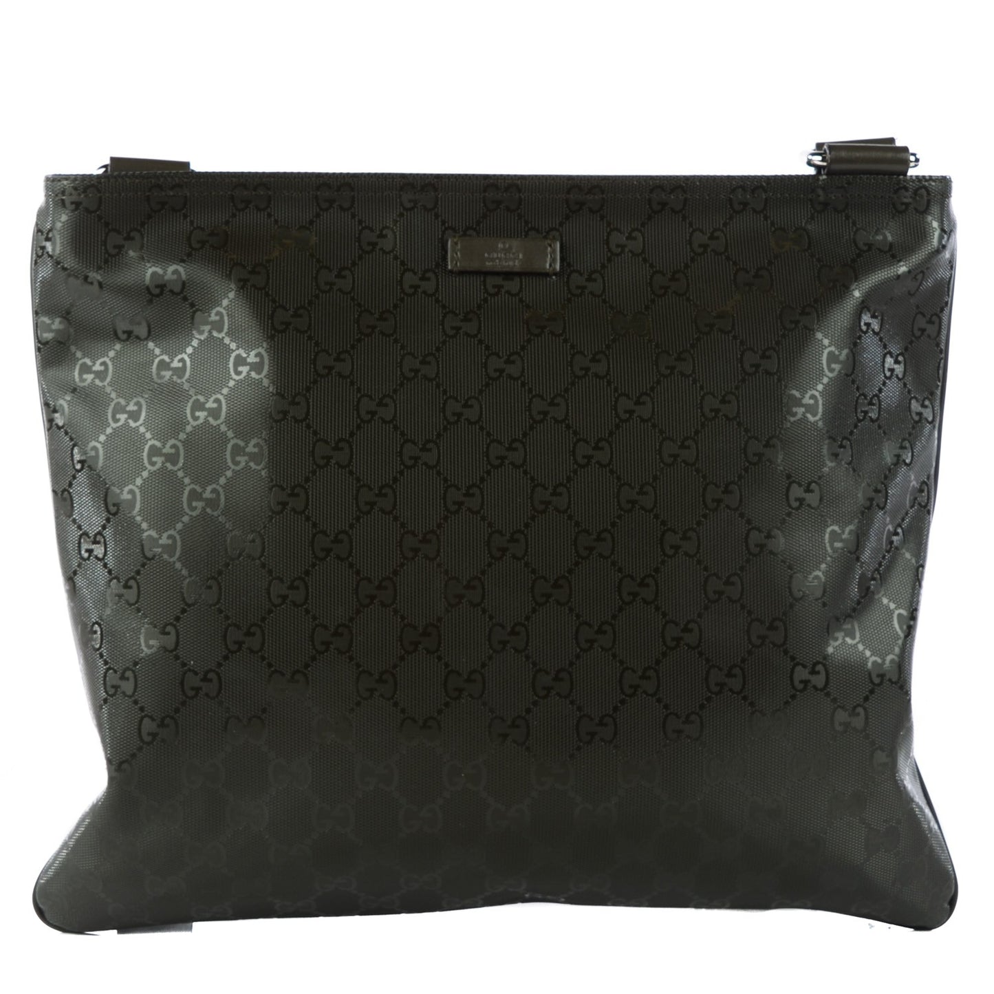 Imprime Monogram Medium Flat Messenger Bag Military