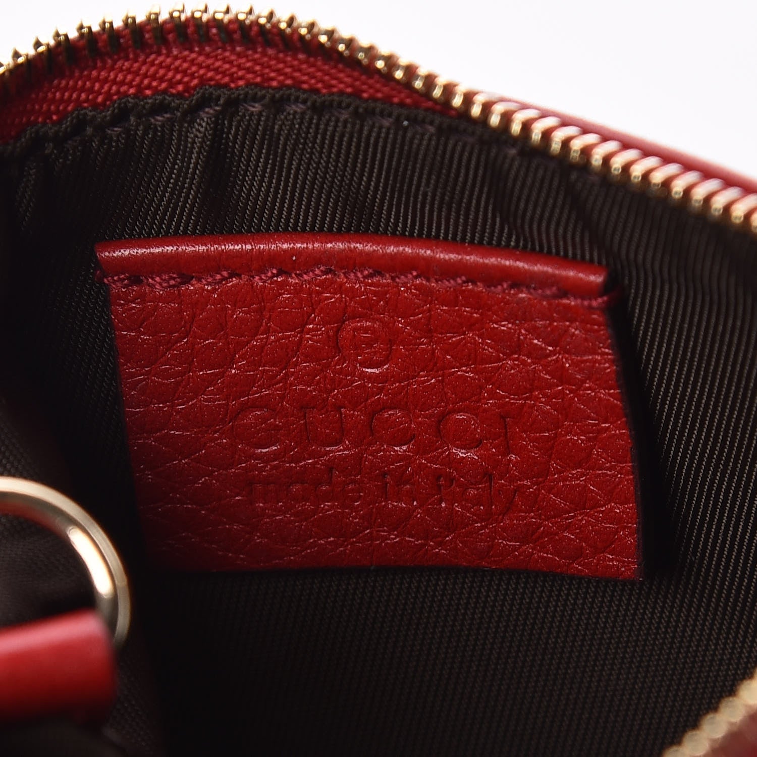 Gucci Pebbled Calfskin Soho Key Case Red 6 of 9