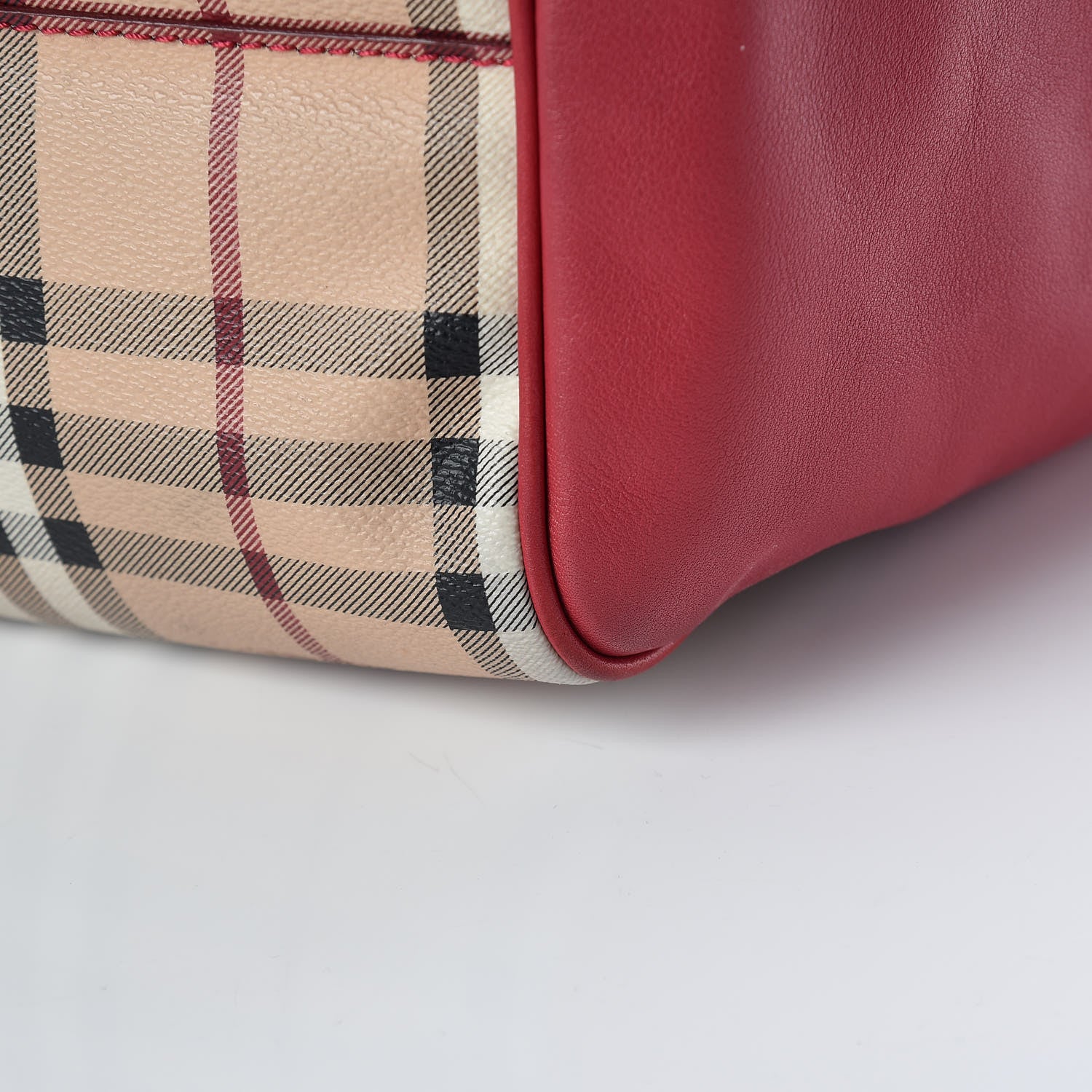 Burberry Haymarket Check Small Knots Canterbury Tote Pink 13 of 13