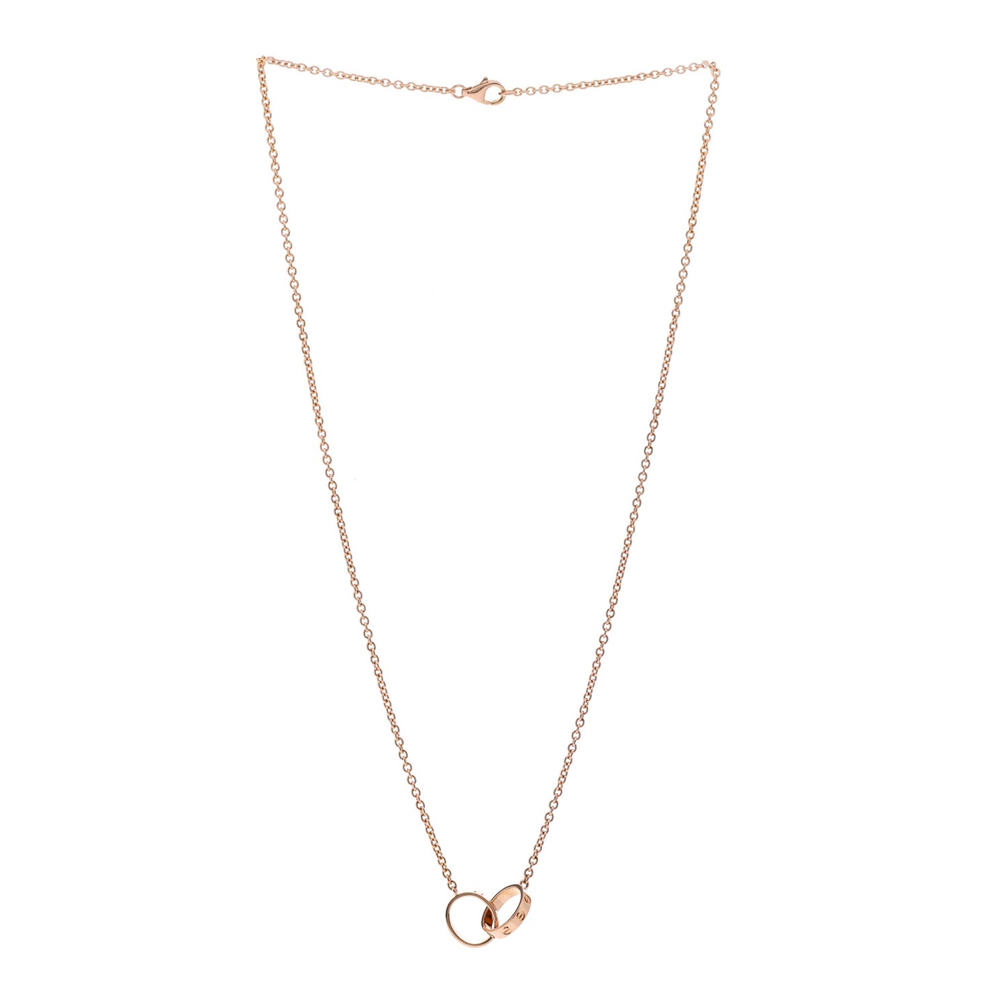 18K Pink Gold Interlocking LOVE Necklace