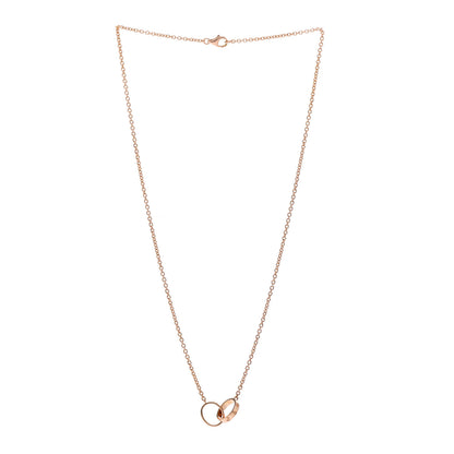 Cartier 18K Pink Gold Interlocking LOVE Necklace 3 of 6