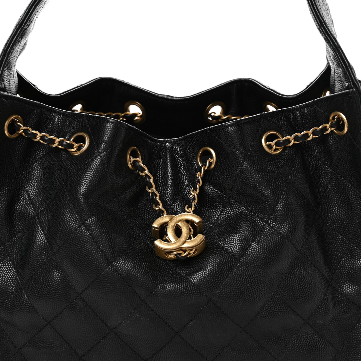 Caviar Quilted Small Chanel 25 Handbag Black
