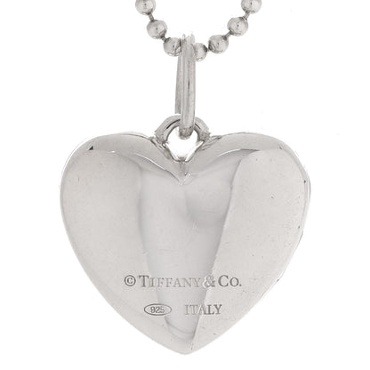 Tiffany Sterling Silver I Love You Heart Locket Pendant Necklace 5 of 7