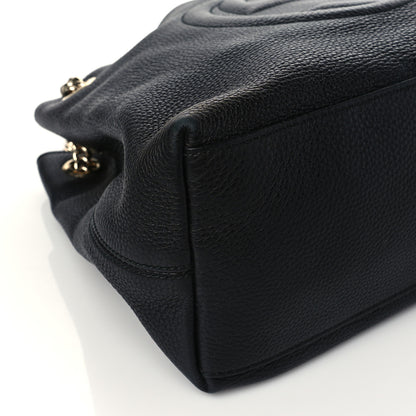 Gucci Pebbled Calfskin Medium Soho Chain Shoulder Bag Black 9 of 10