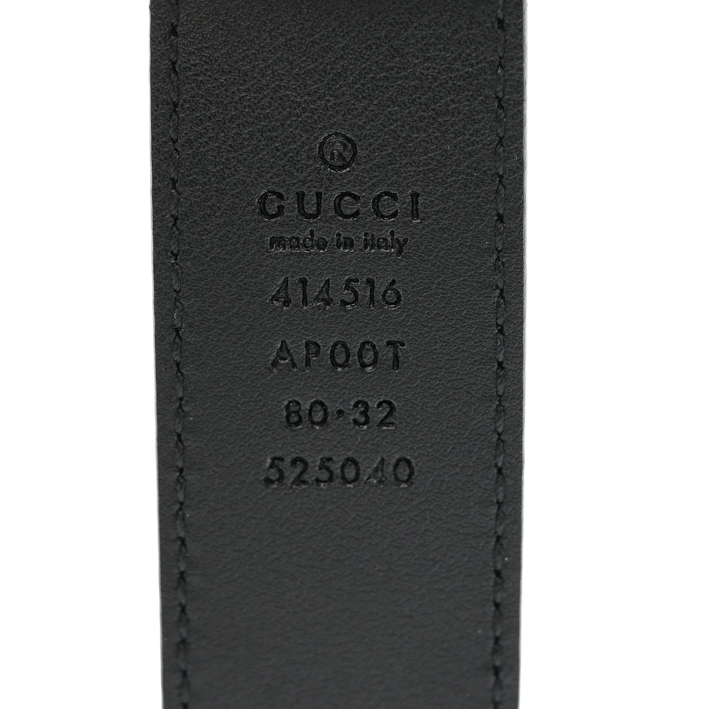 Calfskin Double G 30mm Belt 80 32 Black