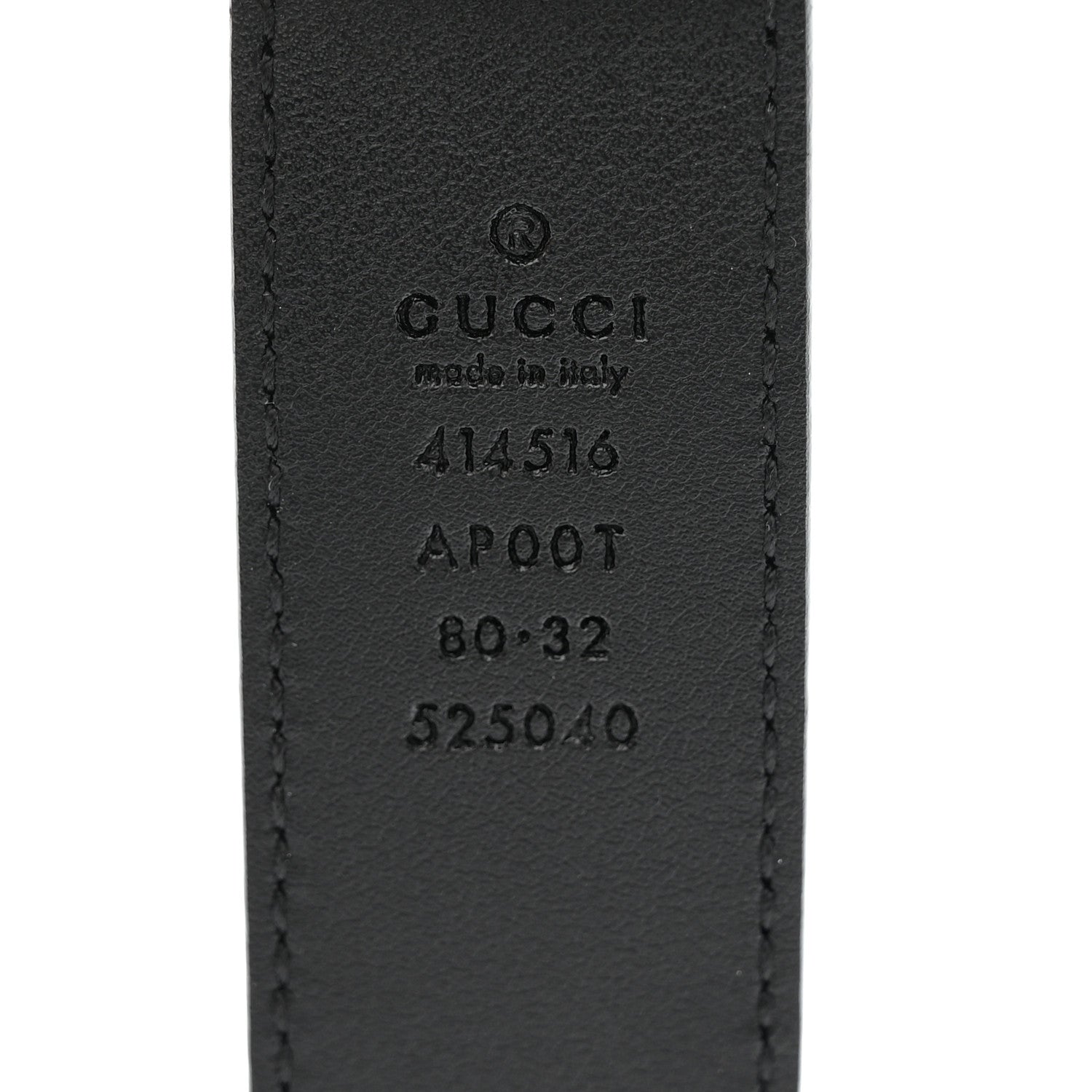 Gucci Calfskin Double G 30mm Belt 80 32 Black 3 of 5