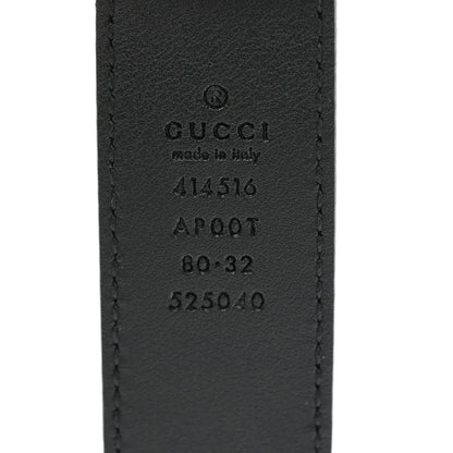 Gucci Calfskin Double G 30mm Belt 80 32 Black 3 of 5