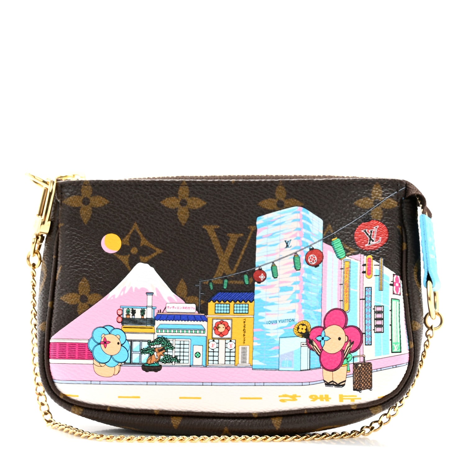 Louis Vuitton Monogram 2022 Christmas Animation Tokyo Mini Pochette Accessories Blue 1 of 7