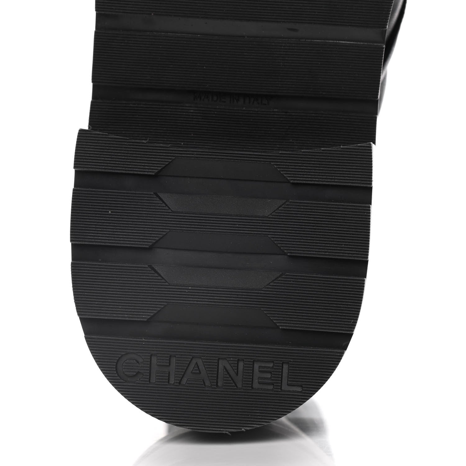 Chanel Shiny Lambskin Quilted Lace Up Combat Boots 39.5 Black 9 of 16