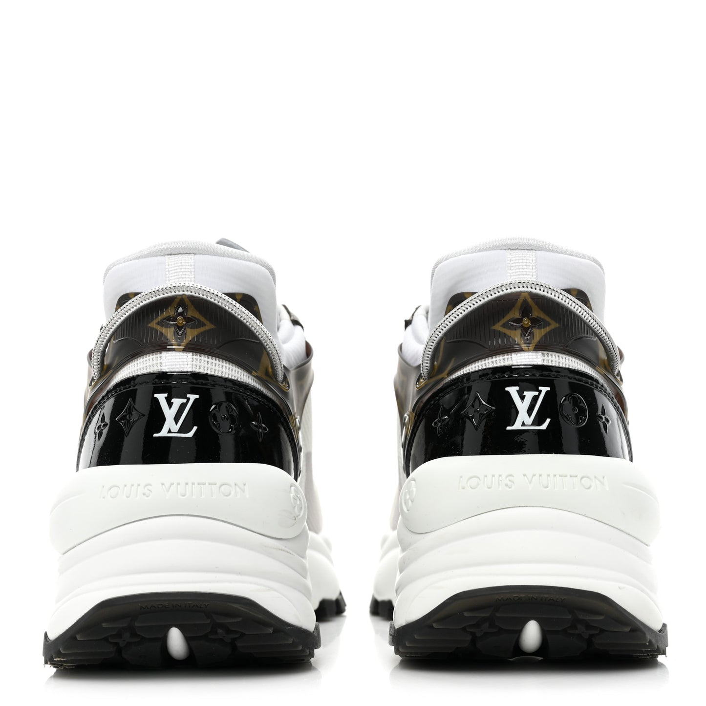 Monogram Calfskin Run 55 Sneakers 38.5 White