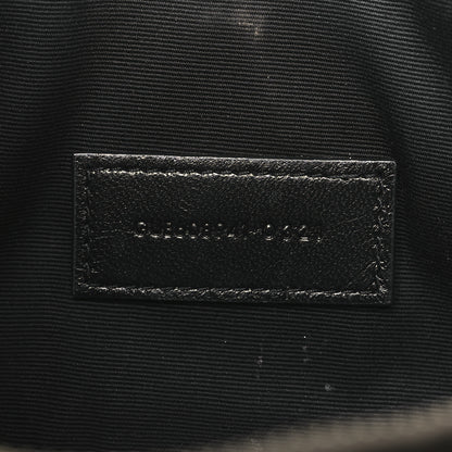 Saint Laurent Grained Lambskin Quilted Mini Becky Double Zip Bag Taupe 8 of 11