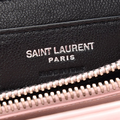 Saint Laurent Calfskin Y Quilted Monogram Small Loulou Chain Satchel Rose Antic 6 of 13