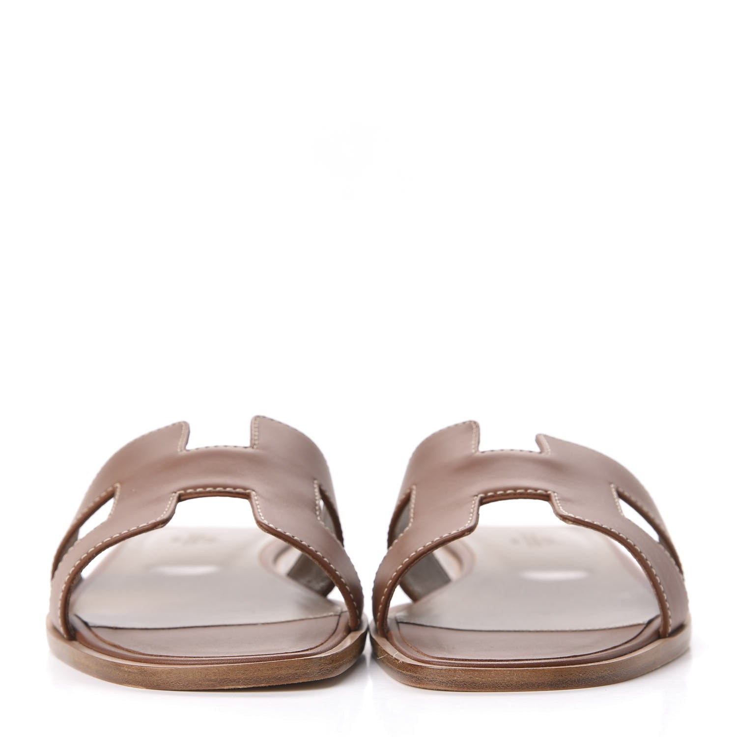 Hermes Box Calfskin Oran Sandals 39 Gold 2 of 10