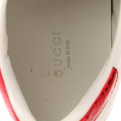 Gucci Calfskin Ayers Web Blind for Love Embroidered Womens Ace Sneakers 40.5 White 9 of 13