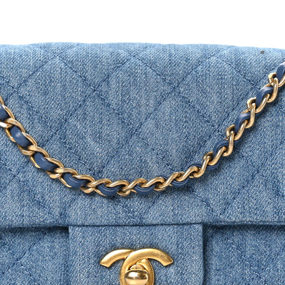 Chanel Denim Quilted Mini Pearl Crush Rectangular Flap Blue 8 of 12