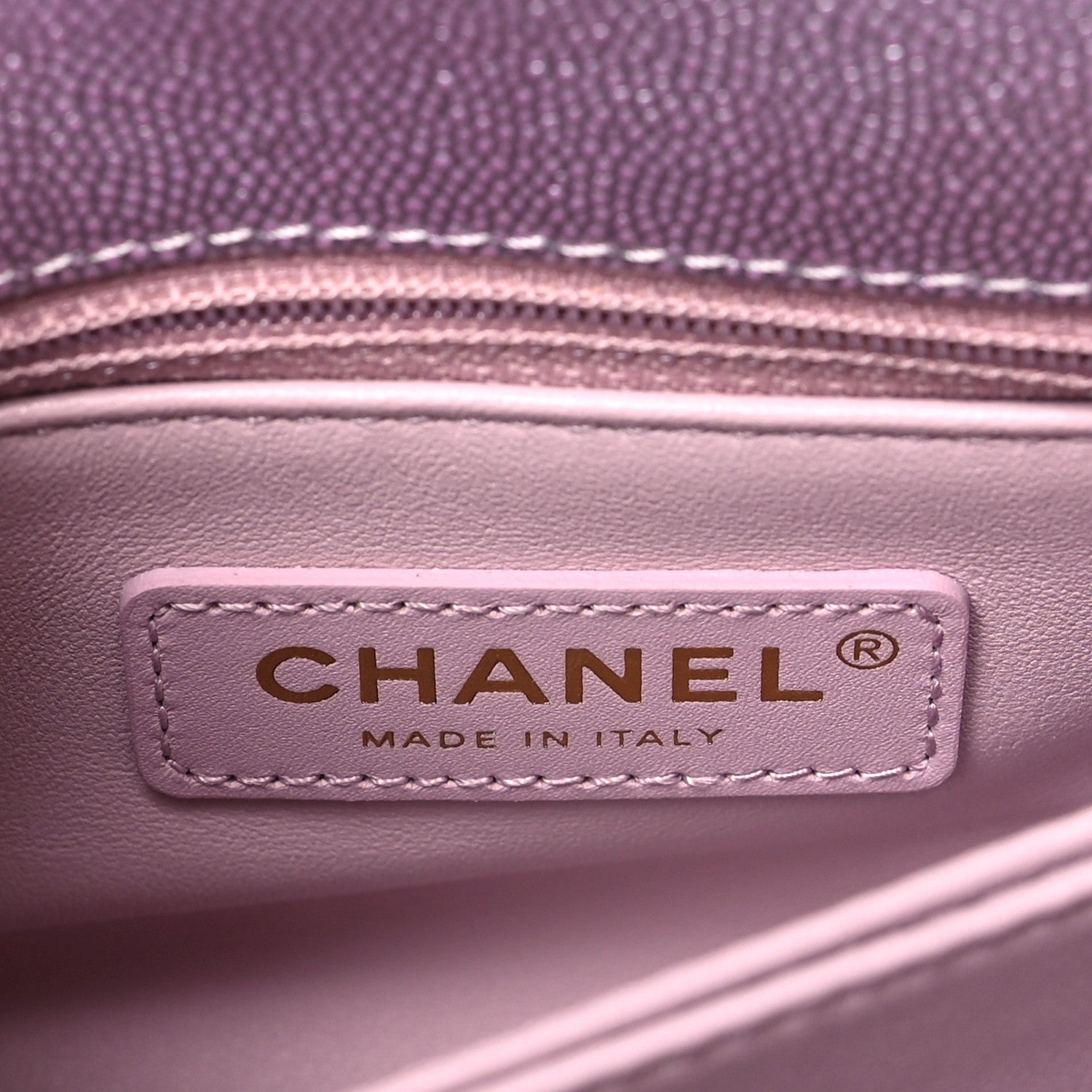 Chanel Metallic Caviar Quilted Extra Mini Coco Handle Flap Light Pink 6 of 9
