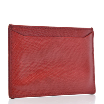 Prada Saffiano Metal Card Case Fuoco 3 of 5