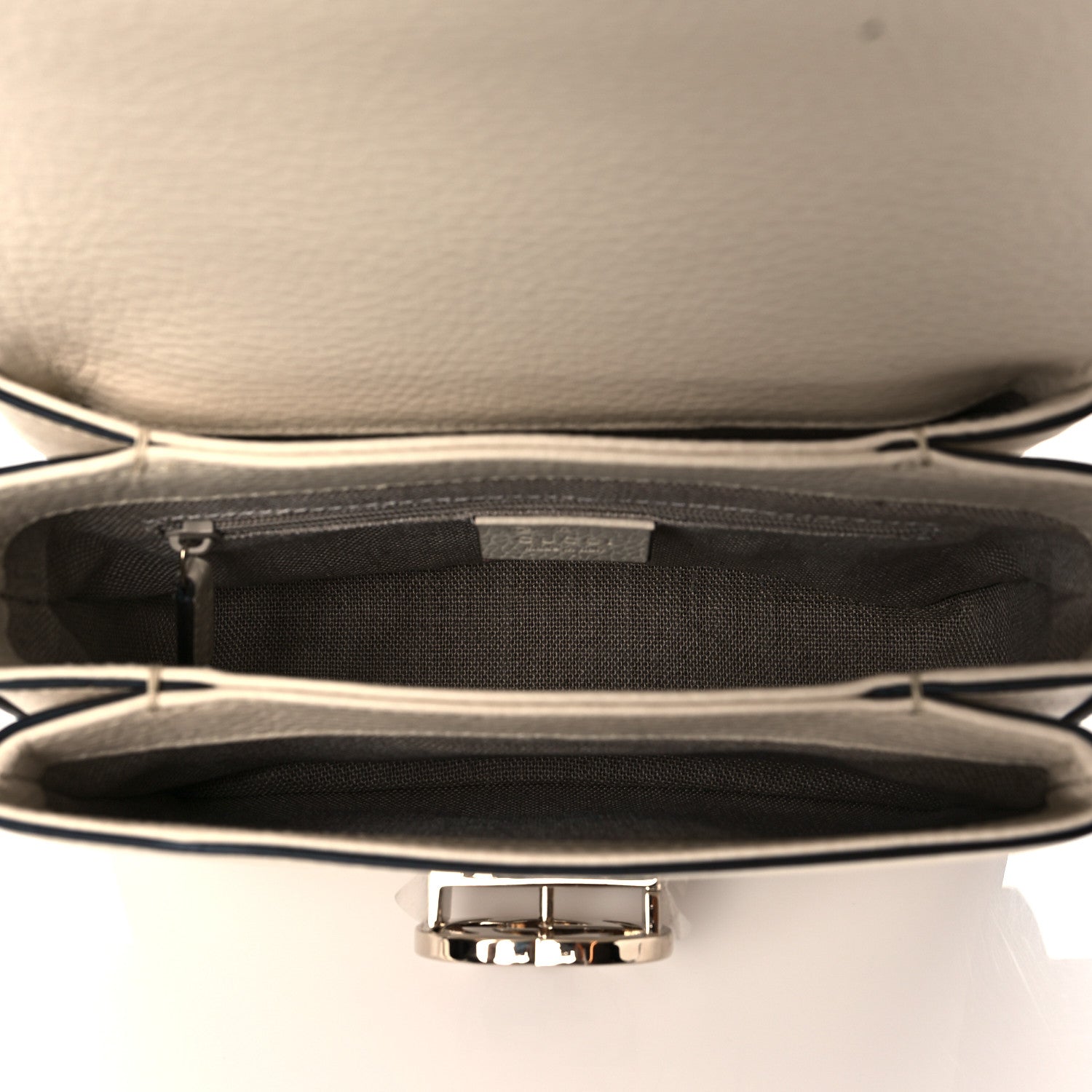 Gucci Dollar Calfskin Interlocking G Crossbody Bag Mystic White 5 of 11