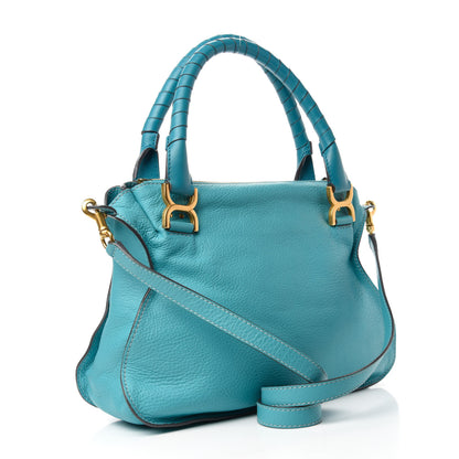 Chloe Calfskin Medium Marcie Satchel Washed Blue 3 of 9