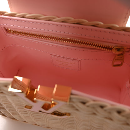 Louis Vuitton Rattan Denim Capucines Mini Washed Pink 11 of 19