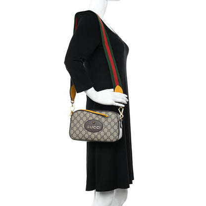 Gucci GG Supreme Monogram Web Neo Vintage Shoulder Bag Beige New Acero Crop 2 of 13