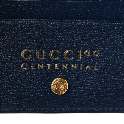 Gucci GG Supreme Kaleidoscope Calfskin Script Logo Gucci 100 Card Case Wallet Blue Orange Multicolor Blue Agata 7 of 7