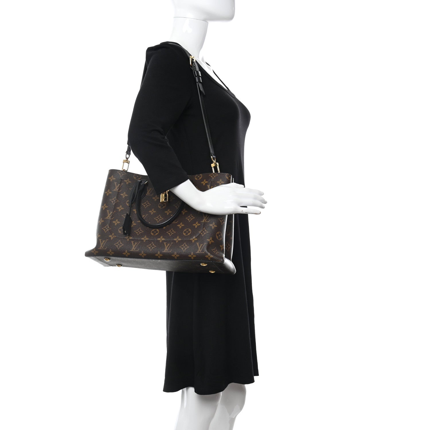 Louis Vuitton Monogram Flower Tote Black 2 of 9