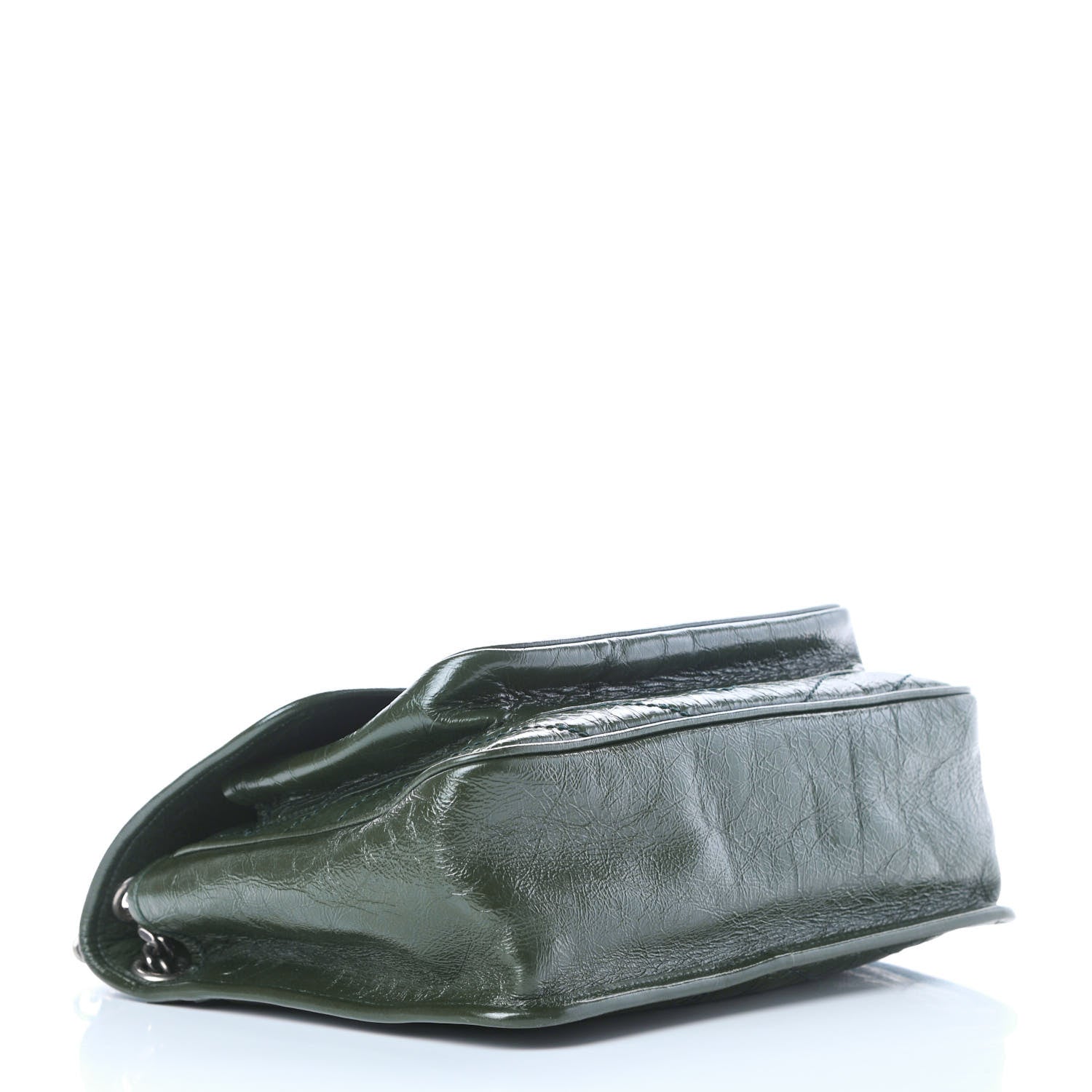 Saint Laurent Crinkled Calfskin Matelasse Monogram Medium Niki Chain Satchel Military Olive 5 of 11