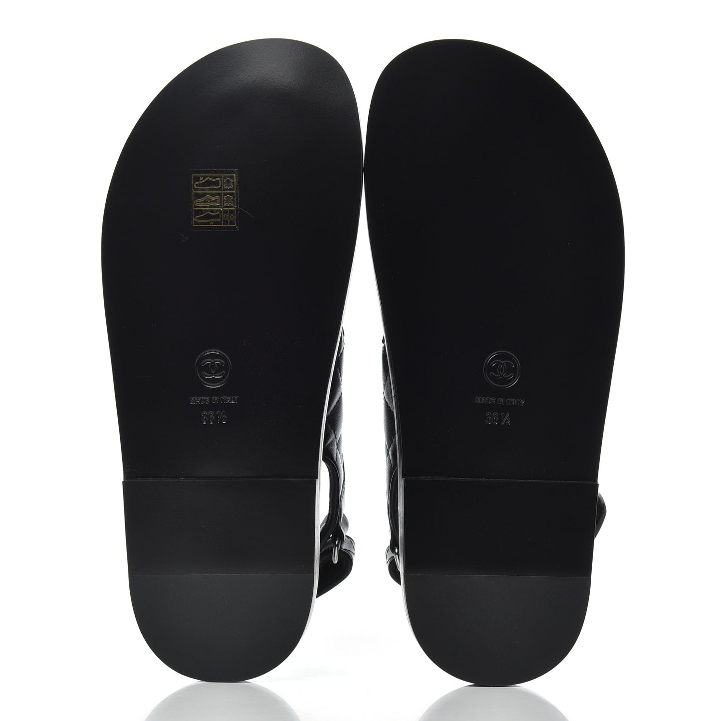 Lambskin Velcro Dad Sandals 36.5 Black