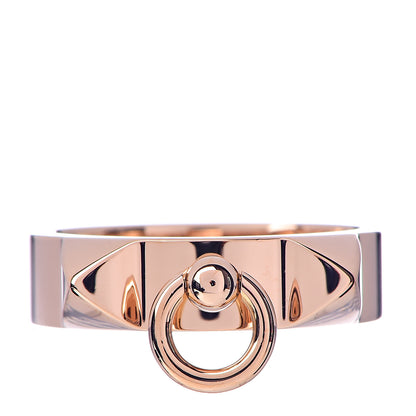 Hermes 18K Rose Gold PM Collier De Chien Ring 53 6.5 1 of 4