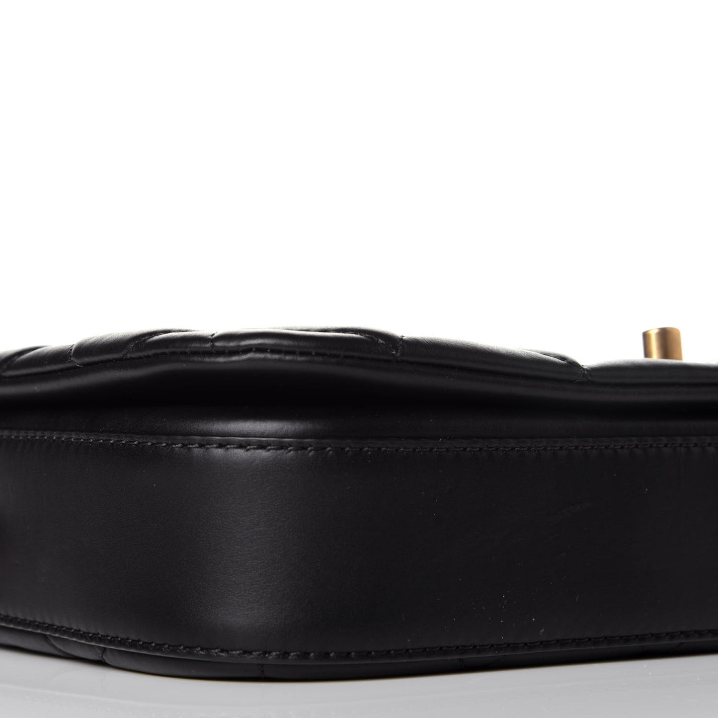 Calfskin Quilted Nailed CC Flap Bag Black
