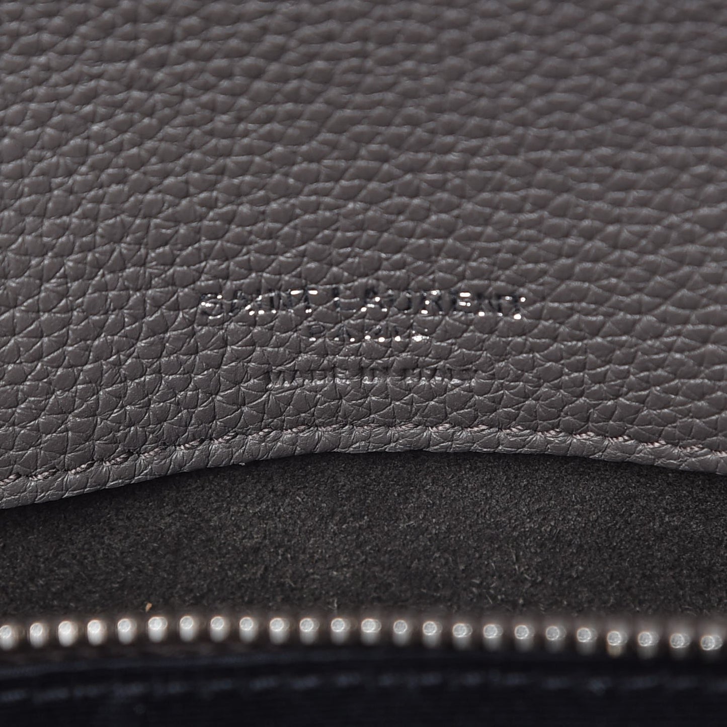 Grained Calfskin Baby Sac De Jour Souple Coal