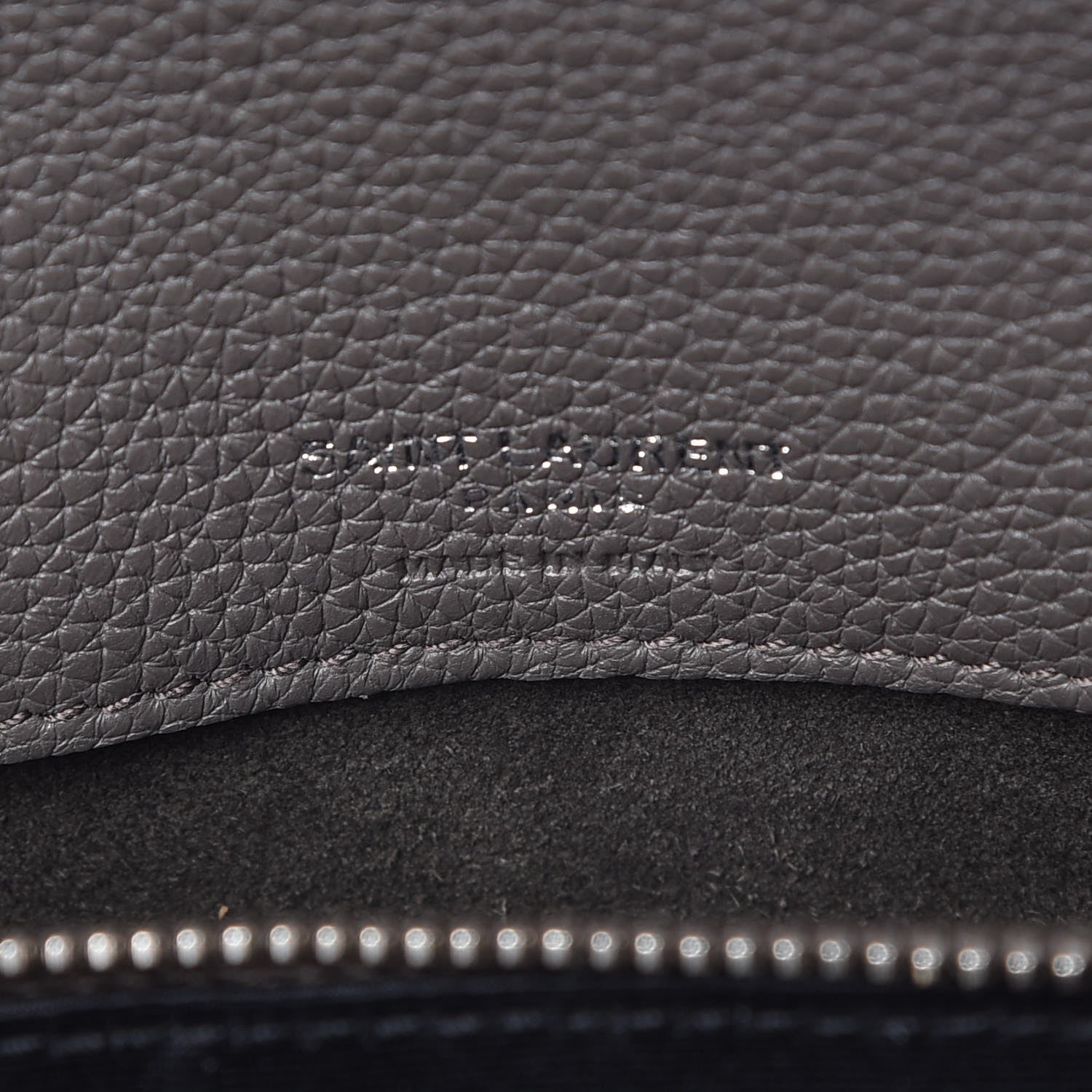 Saint Laurent Grained Calfskin Baby Sac De Jour Souple Coal 6 of 7