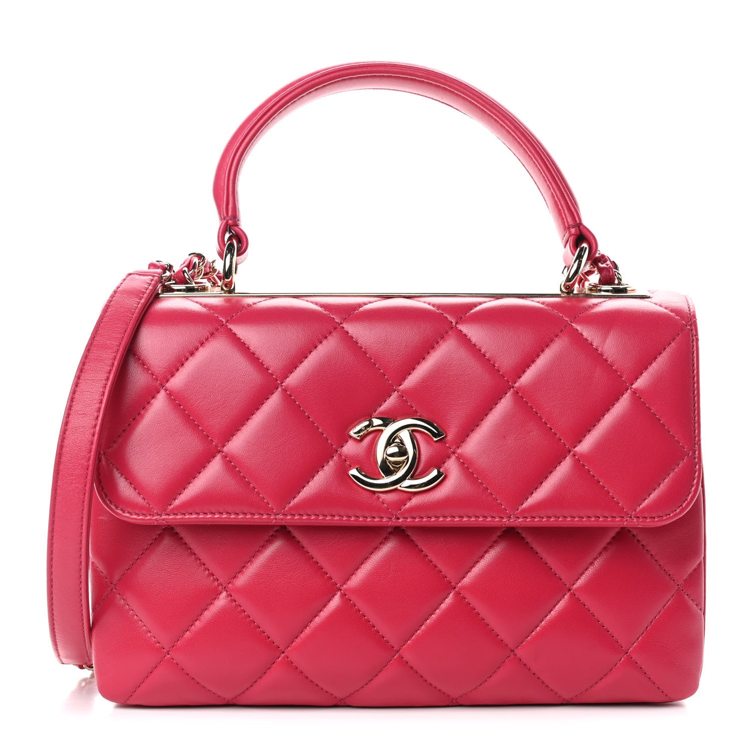 Chanel Lambskin Quilted Small Trendy CC Flap Dual Handle Bag Pink 1 of 9