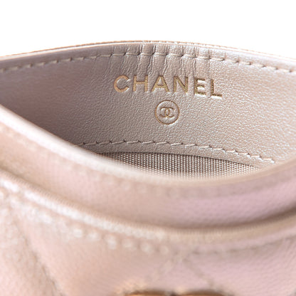 Chanel Iridescent Caviar Quilted Card Holder Beige 6 of 8